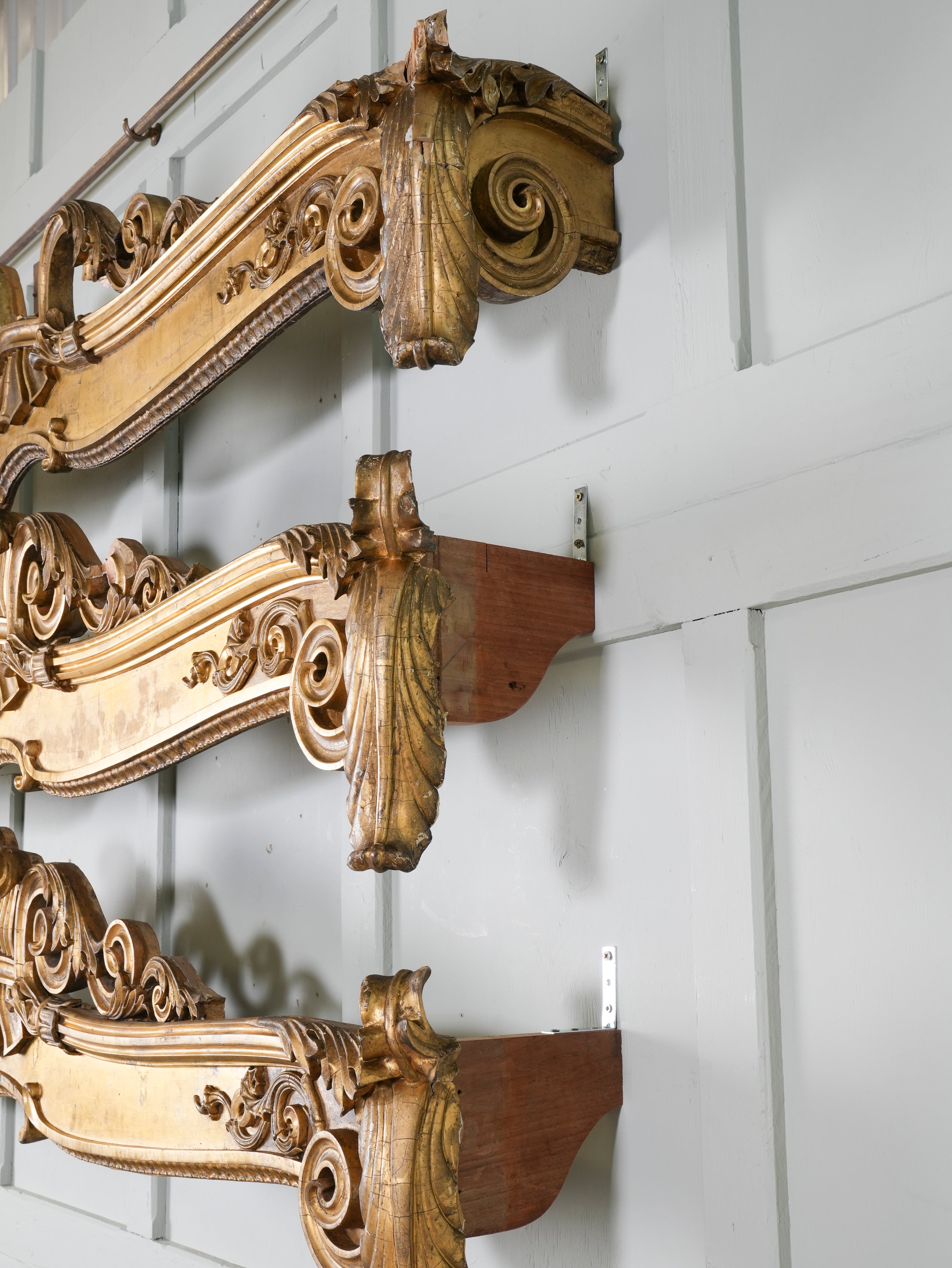 Three George IV Giltwood & Gesso Pelmets