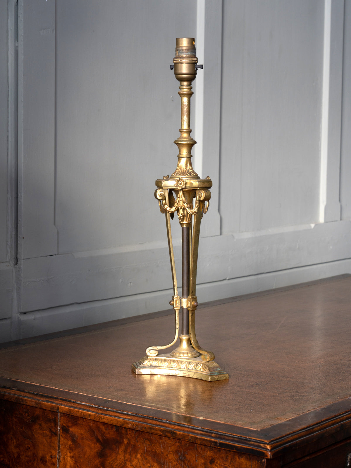 A 19th Century Gilt Table Lamp