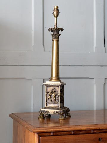 A 19th Century Brass Table Lamp