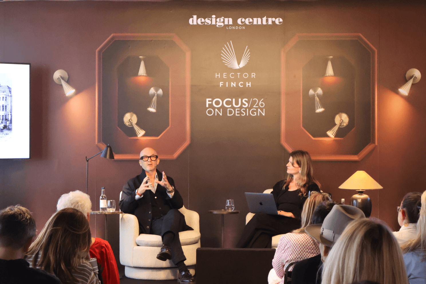 Drew Pritchard and Emily Tobin speaking at Focus/26 Conversations in Design