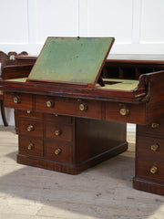A George IV Mahogany Pedestal Library Desk