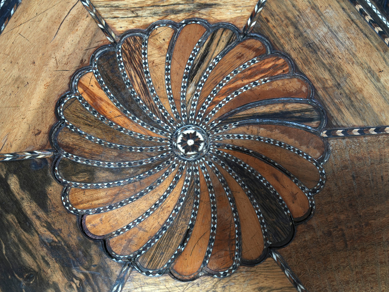 A Ceylonese Ebony & Specimen Wood Occasional Table
