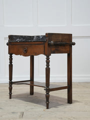 A French Oak & Fossil Marble Wash Stand