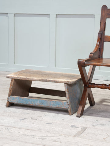 An 18th Century Painted Elm Step