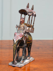 A Painted Timber & Gesso Indian Elephant Model