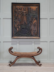A Large Gilt & Polychromed Bas Relief Panel