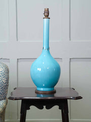 An 18th Century Japanese Blue Glazed Vase Table Lamp