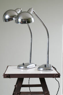 A Pair Chrome Desk Lamps