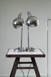 A Pair Chrome Desk Lamps