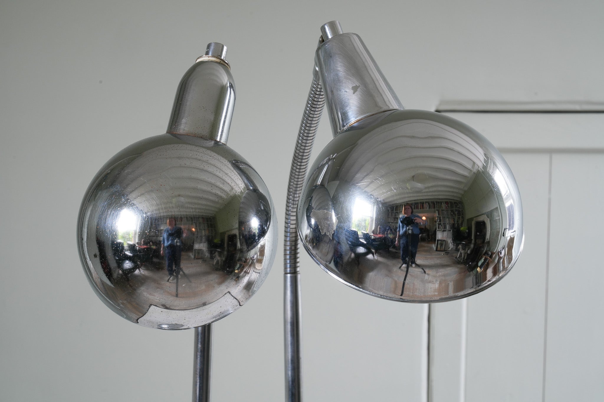 A Pair Chrome Desk Lamps