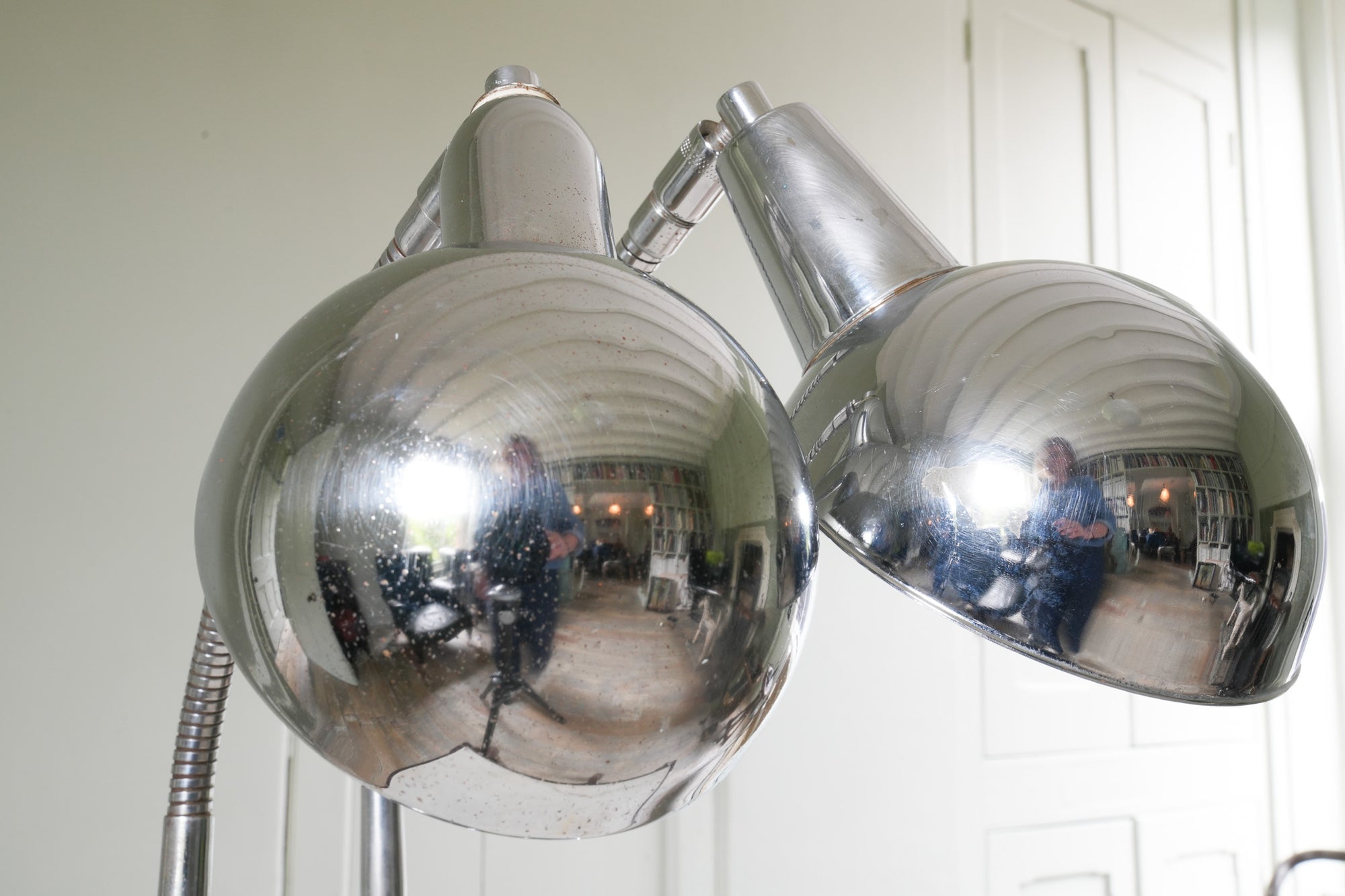 A Pair Chrome Desk Lamps