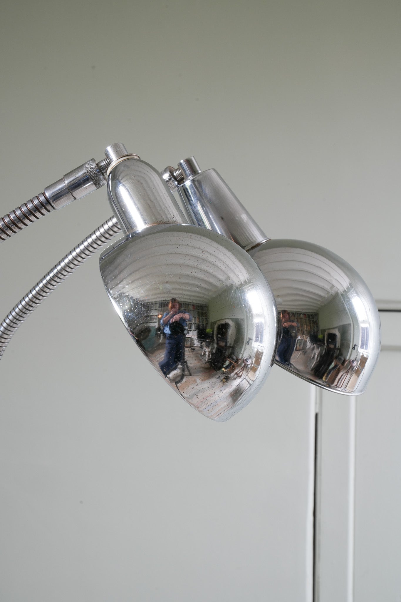 A Pair Chrome Desk Lamps