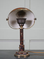 A Faux Tortoise Shell Table Lamp