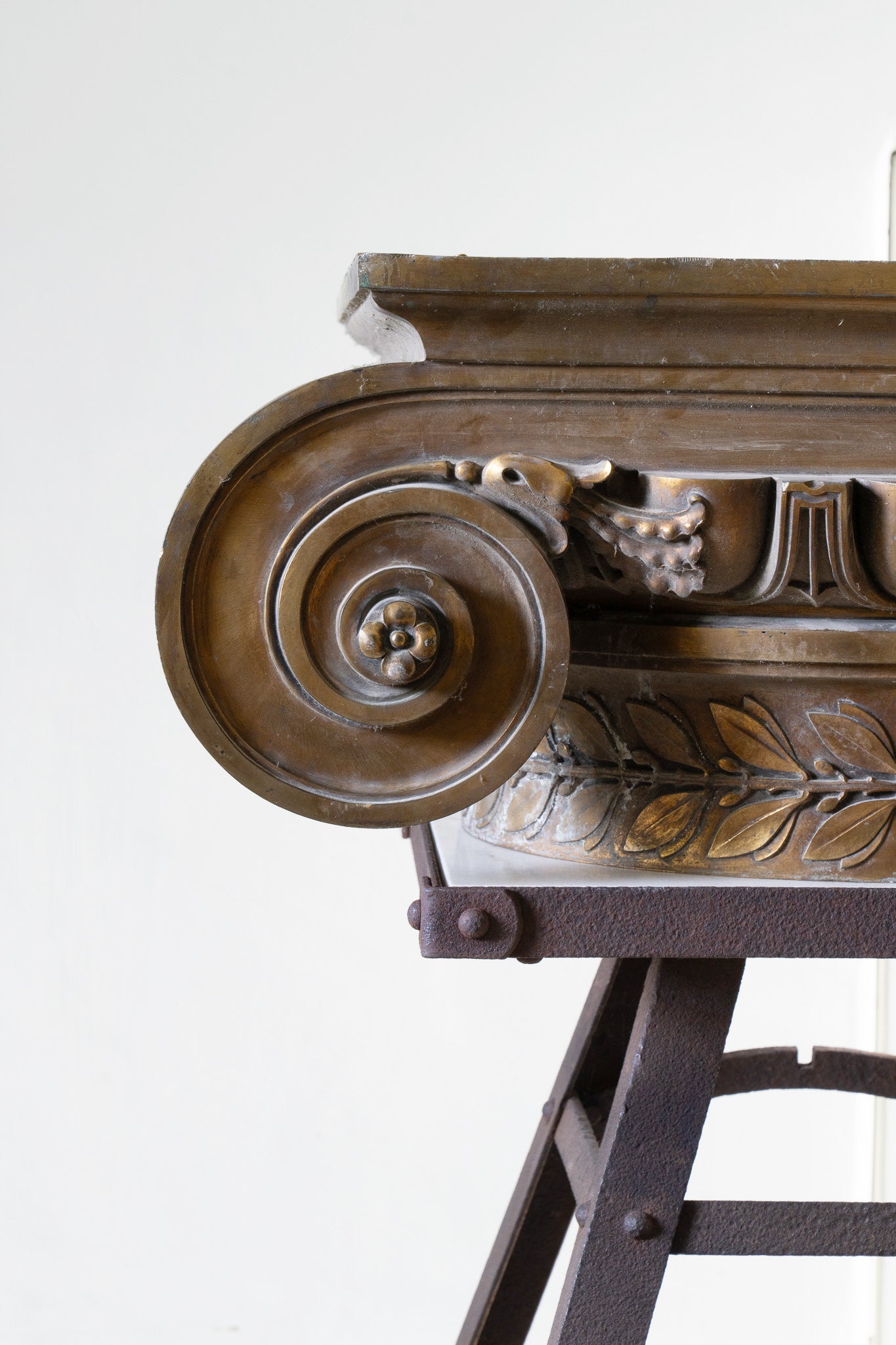 A Pair of 19th Century Composite Order Bronze Capitals