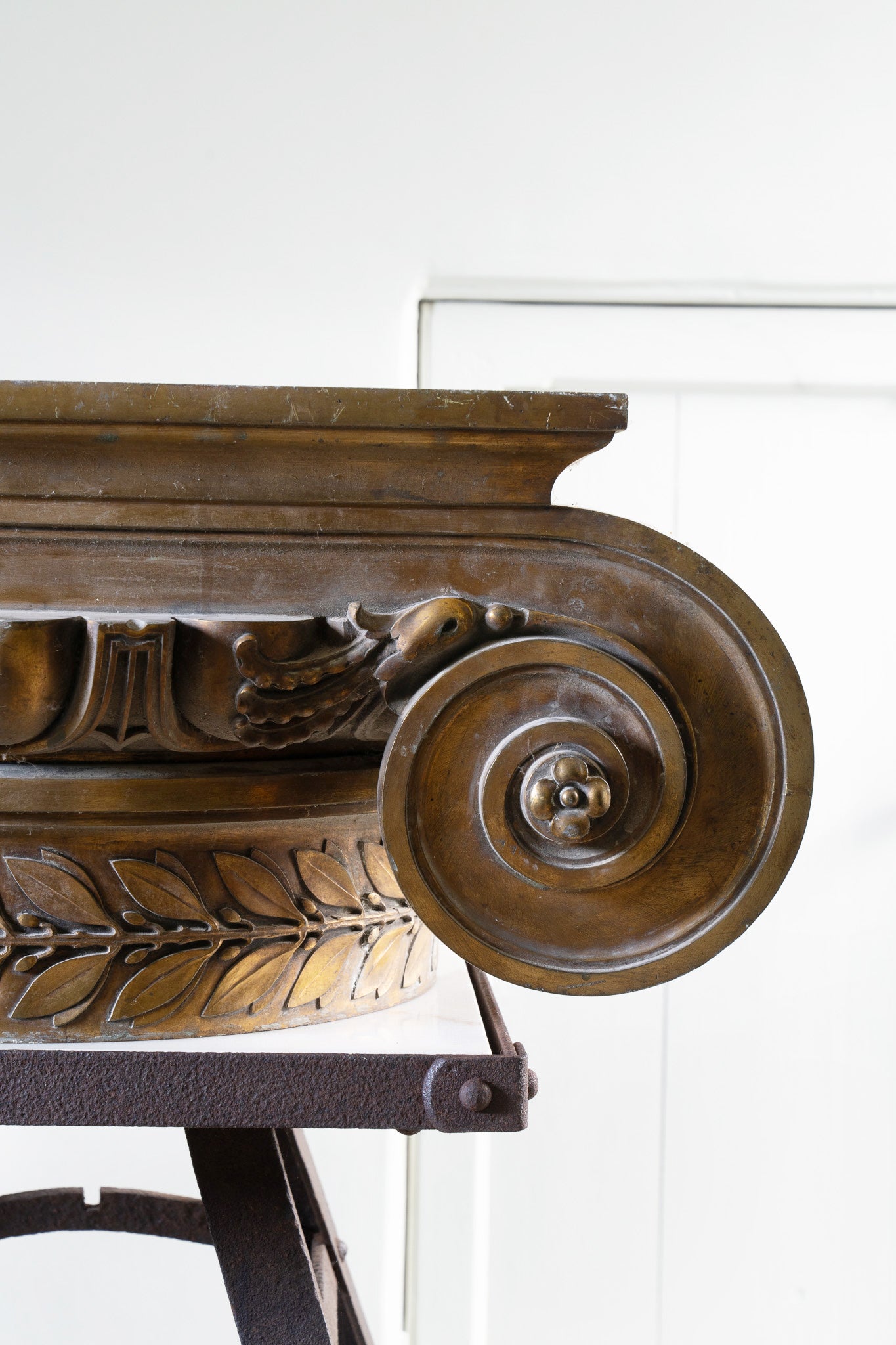 A Pair of 19th Century Composite Order Bronze Capitals