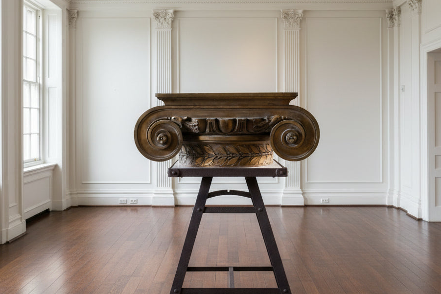 A Pair of 19th Century Composite Order Bronze Capitals