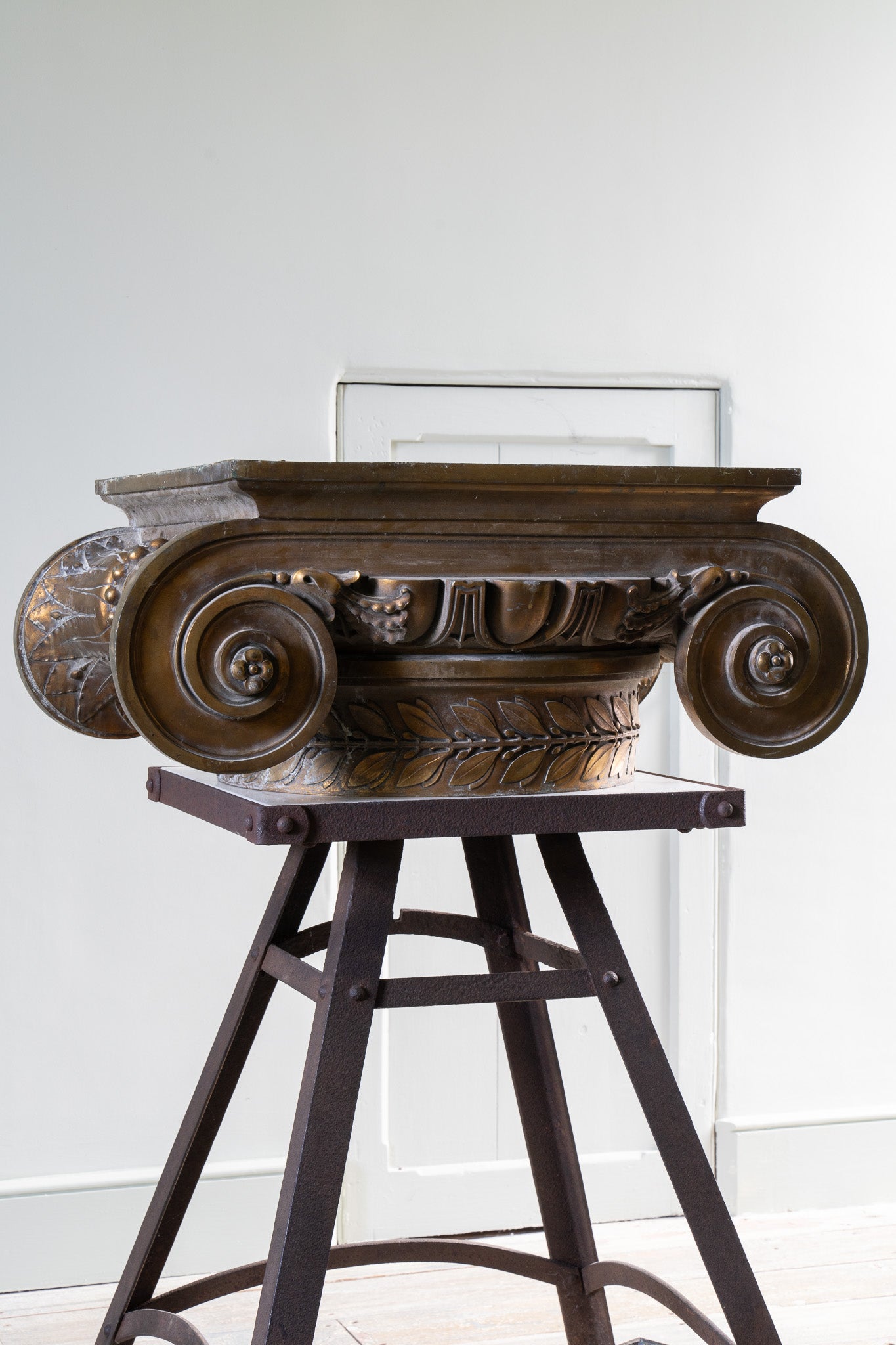 A Pair of 19th Century Composite Order Bronze Capitals