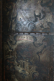 An 18th Century Leather Room Screen