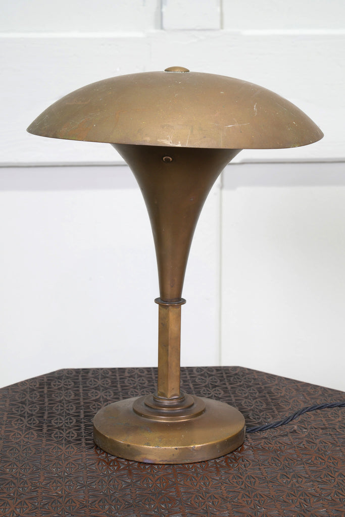 A Copper Modernist Table  Light