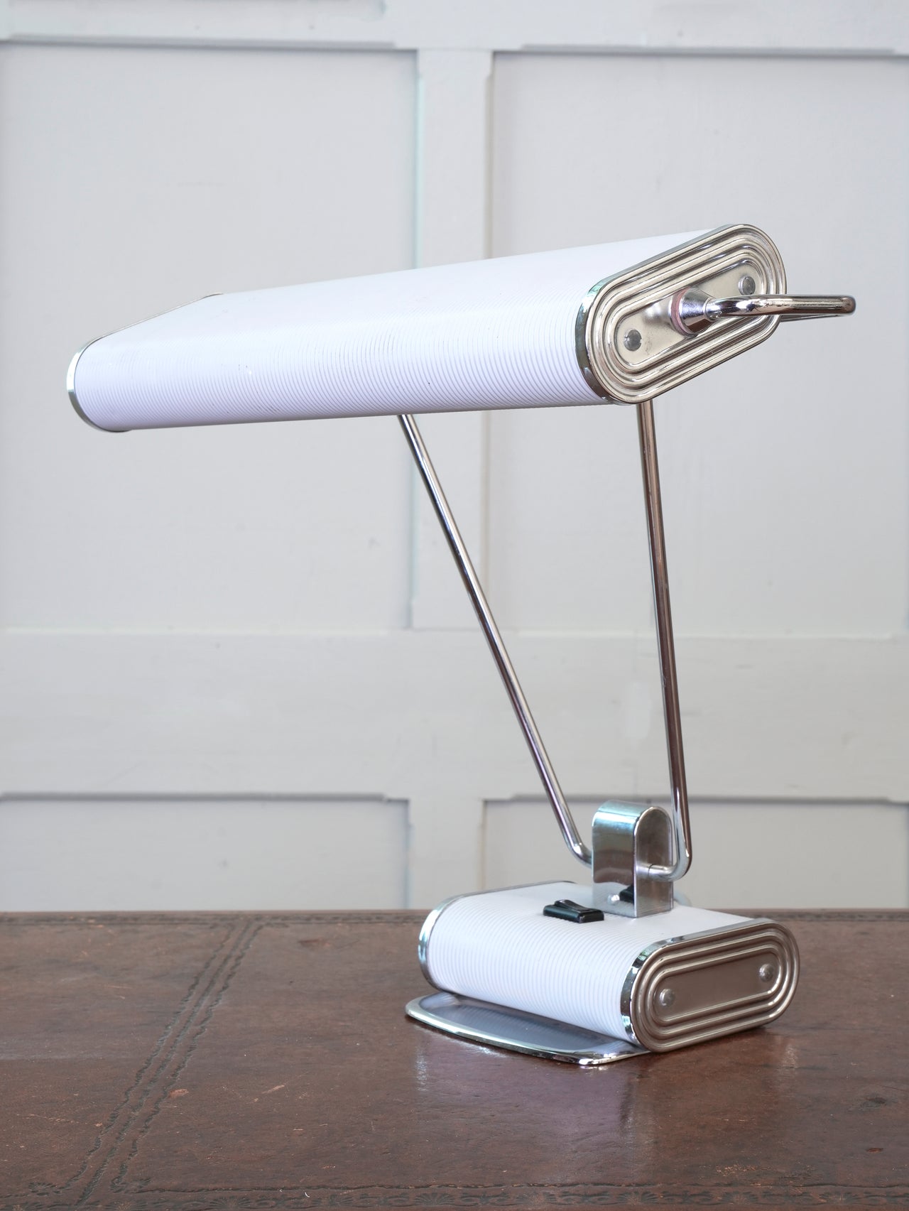 A White No 71 Desk Light by Eileen Grey