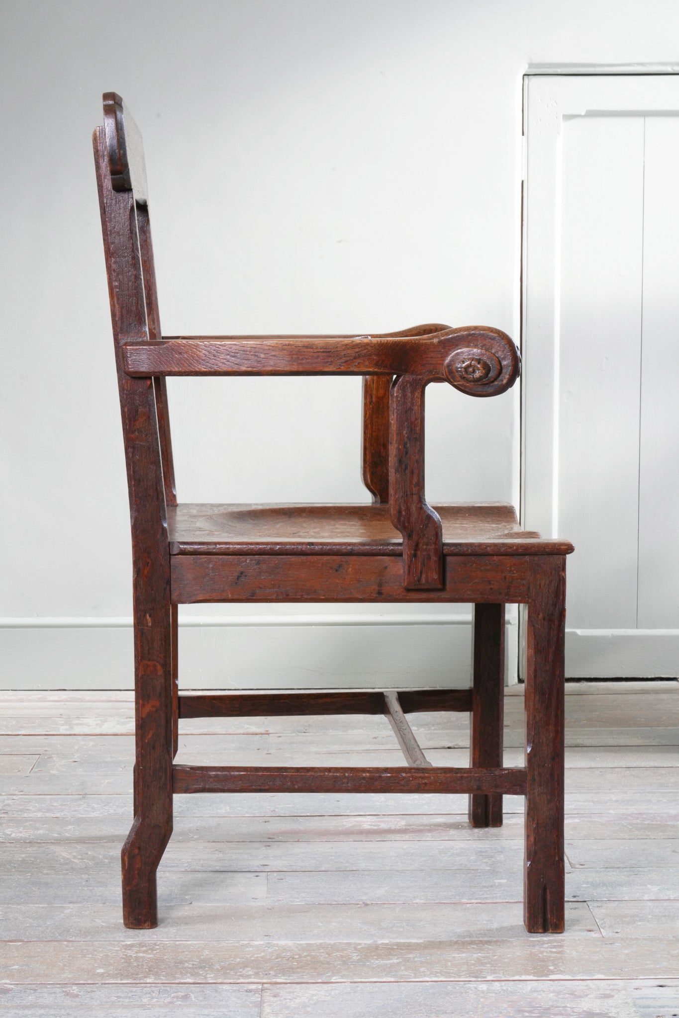 A Set Of Four Oak Armchairs Drew Pritchard Ltd