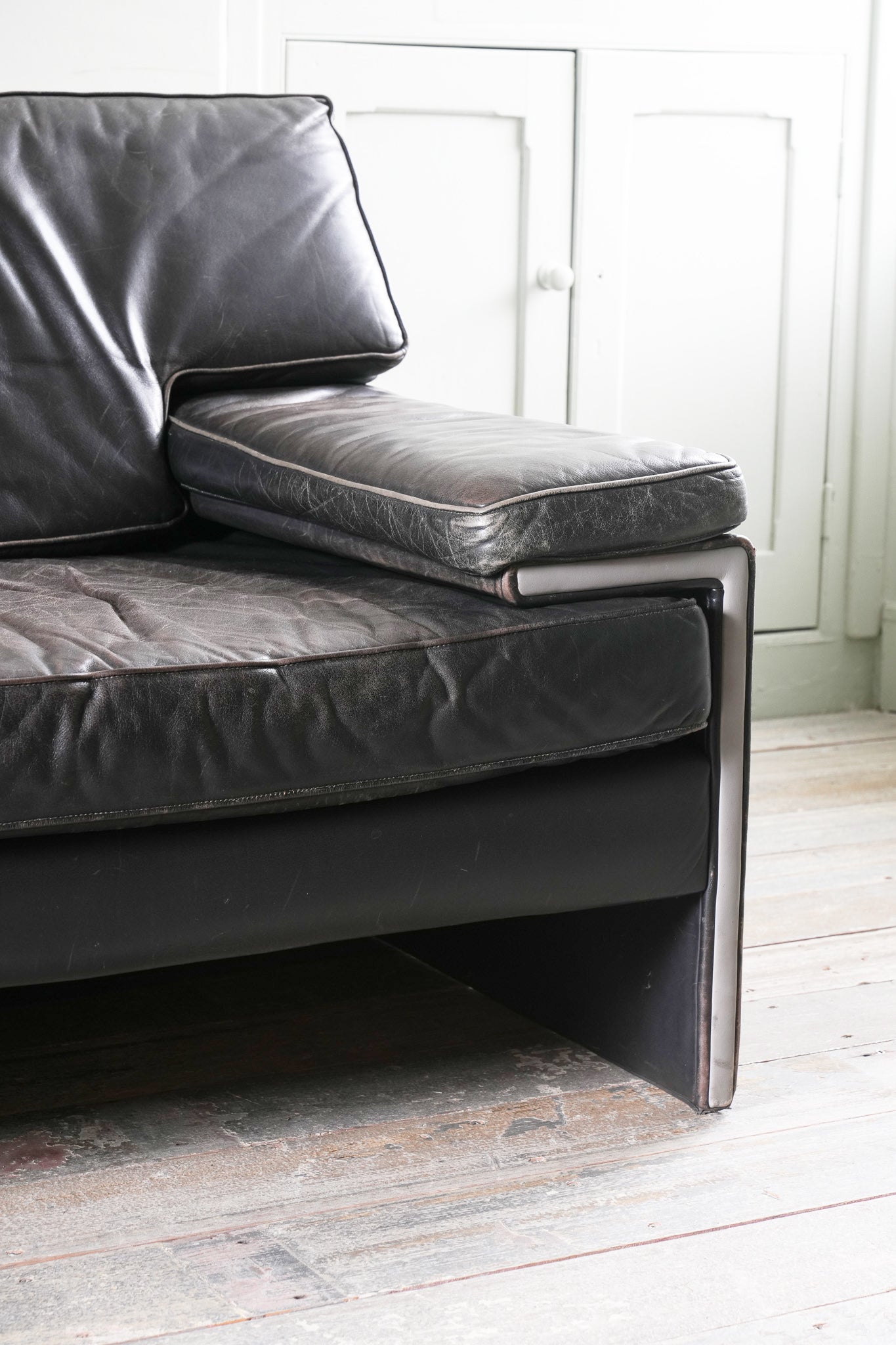 Two Large Leather Artifort Lounge Chairs