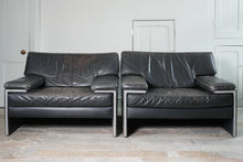 Two Large Leather Artifort Lounge Chairs