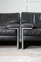 Two Large Leather Artifort Lounge Chairs