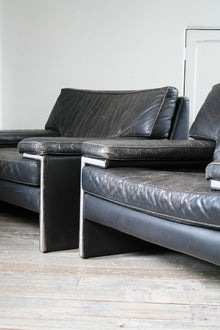 Two Large Leather Artifort Lounge Chairs