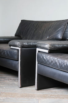 Two Large Leather Artifort Lounge Chairs