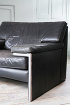 Two Large Leather Artifort Lounge Chairs