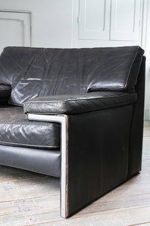 Two Large Leather Artifort Lounge Chairs