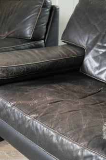 Two Large Leather Artifort Lounge Chairs