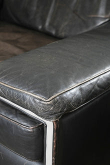 Two Large Leather Artifort Lounge Chairs