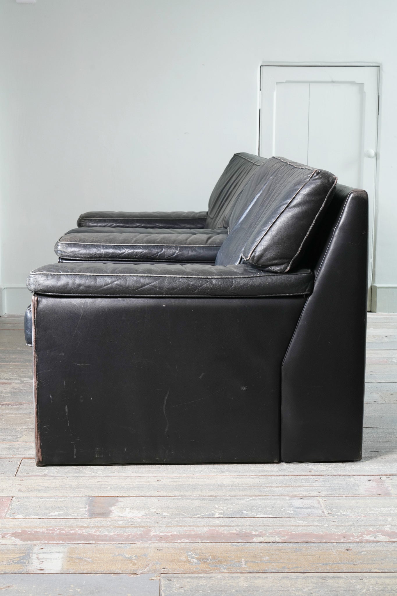 Two Large Leather Artifort Lounge Chairs