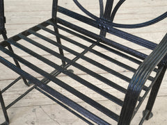 A Pair of Regency Wrought Iron Garden Chairs