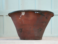 A Large Glazed 19th Century Dairy Bowl