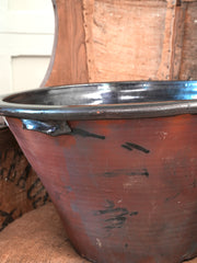 A Large Glazed 19th Century Dairy Bowl