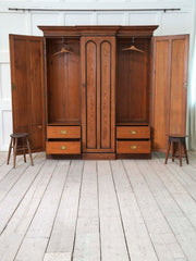 A 19th Century Baltic Pine Breakfront Wardrobe