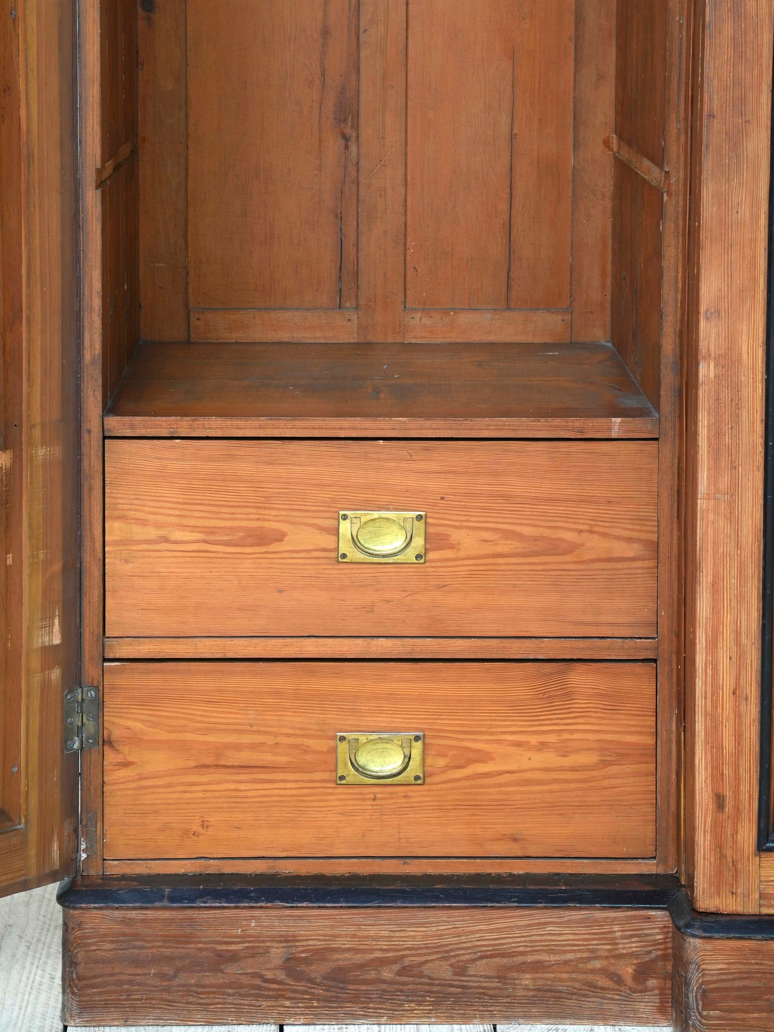 A 19th Century Baltic Pine Breakfront Wardrobe