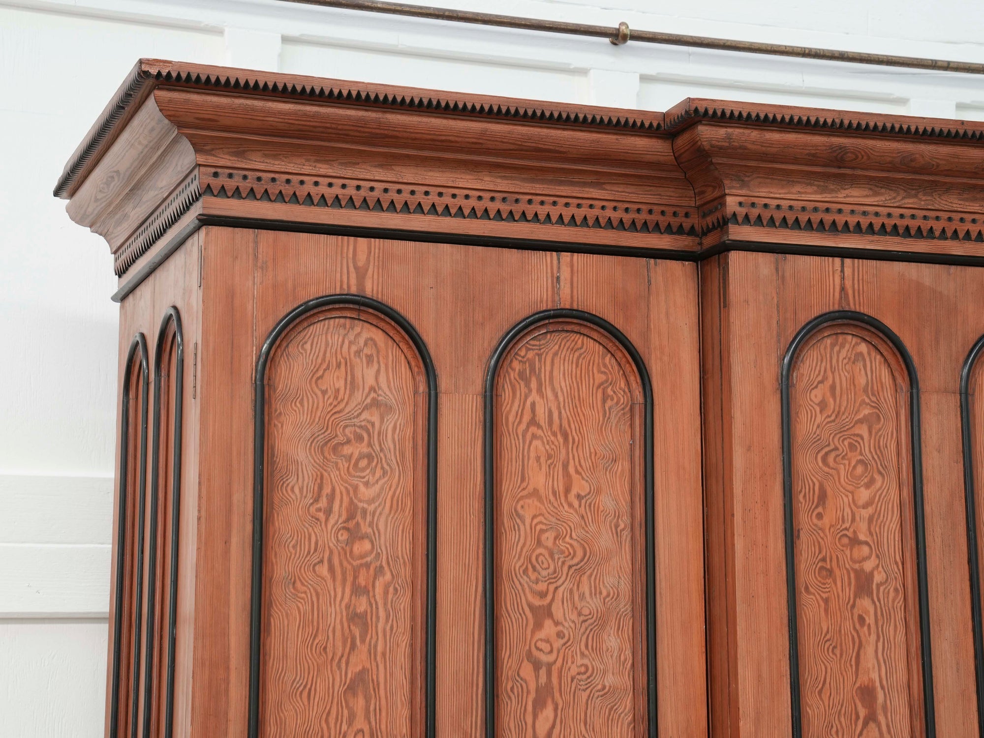A 19th Century Baltic Pine Breakfront Wardrobe