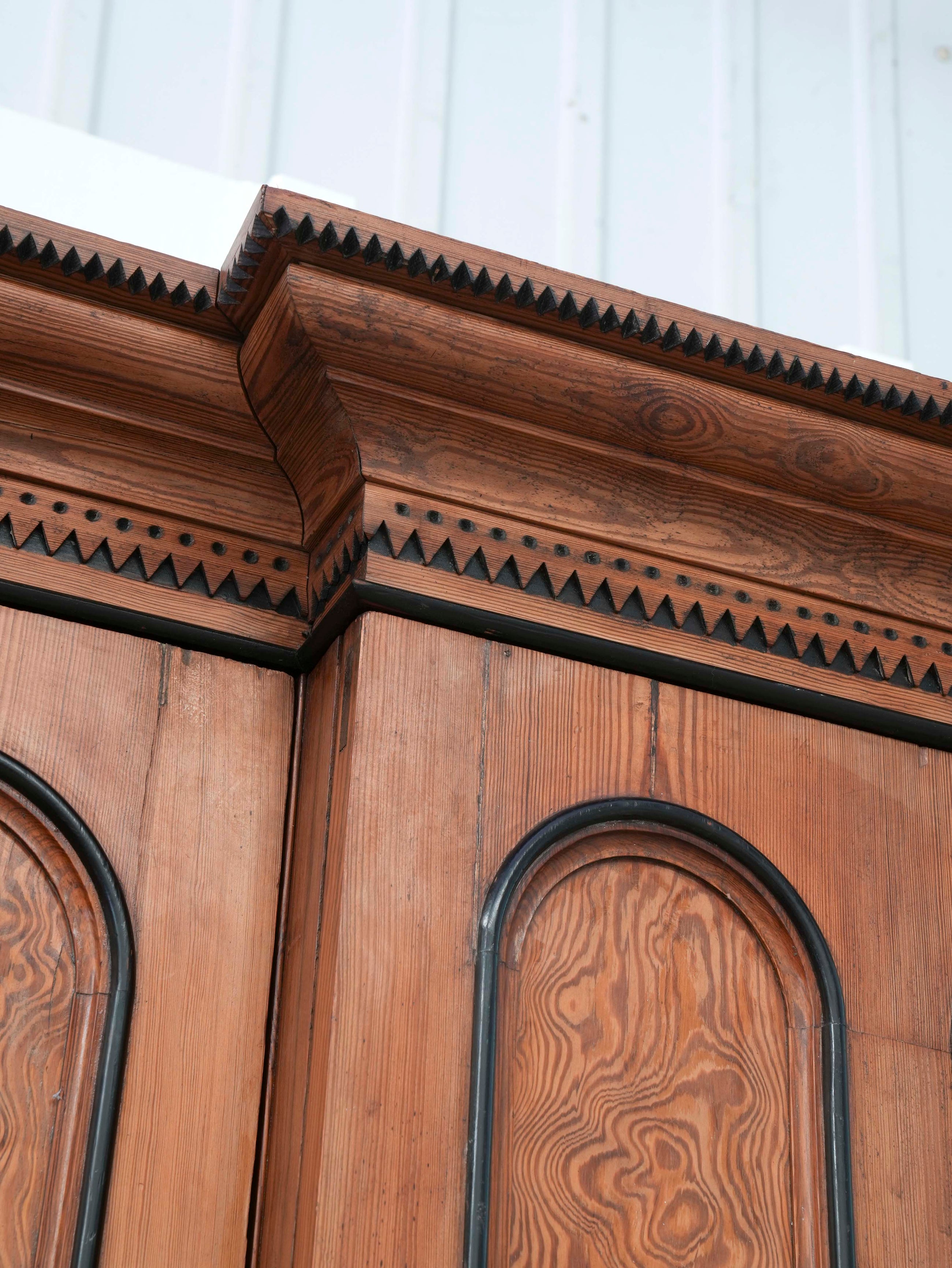 A 19th Century Baltic Pine Breakfront Wardrobe