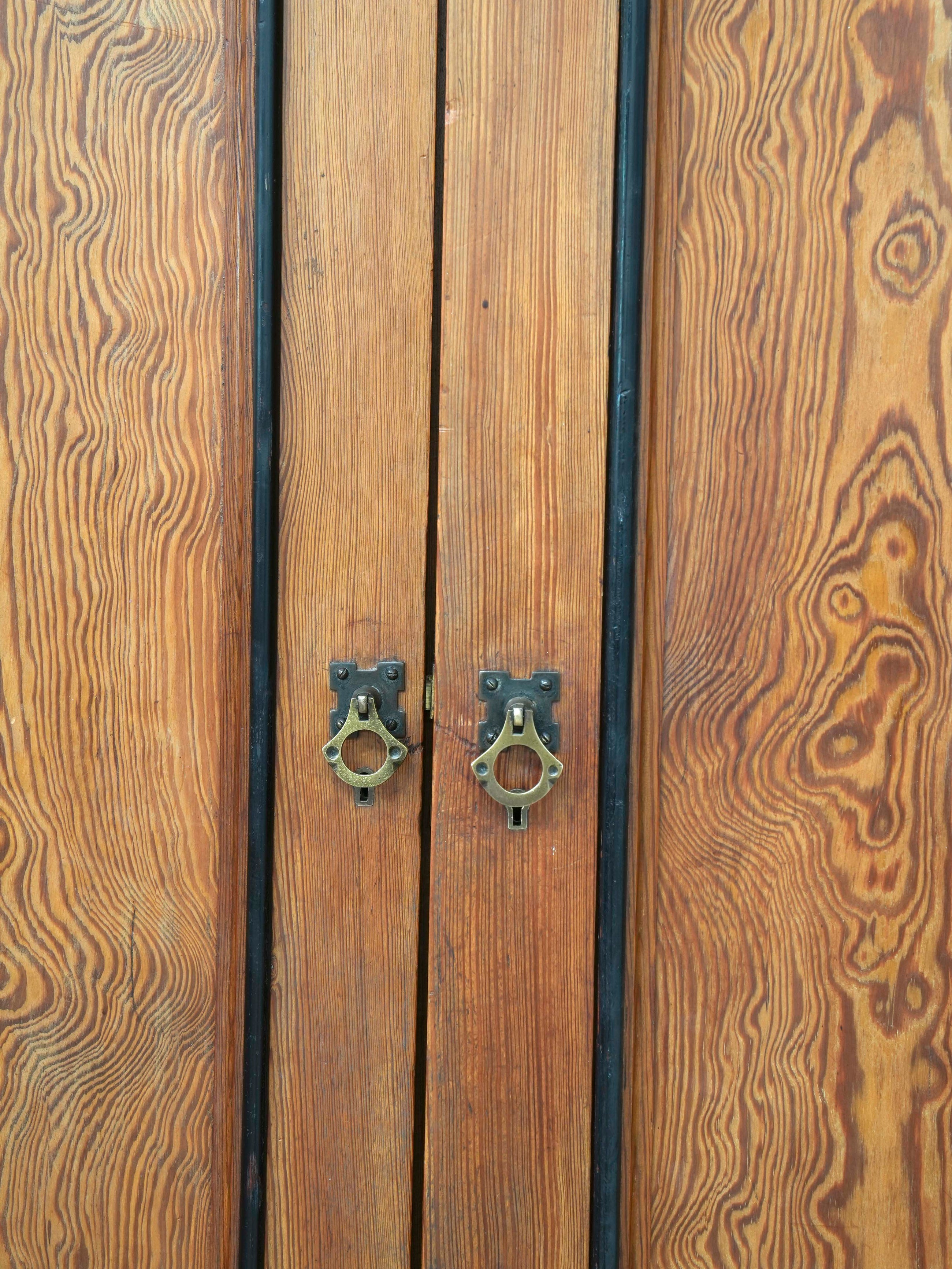 A 19th Century Baltic Pine Breakfront Wardrobe