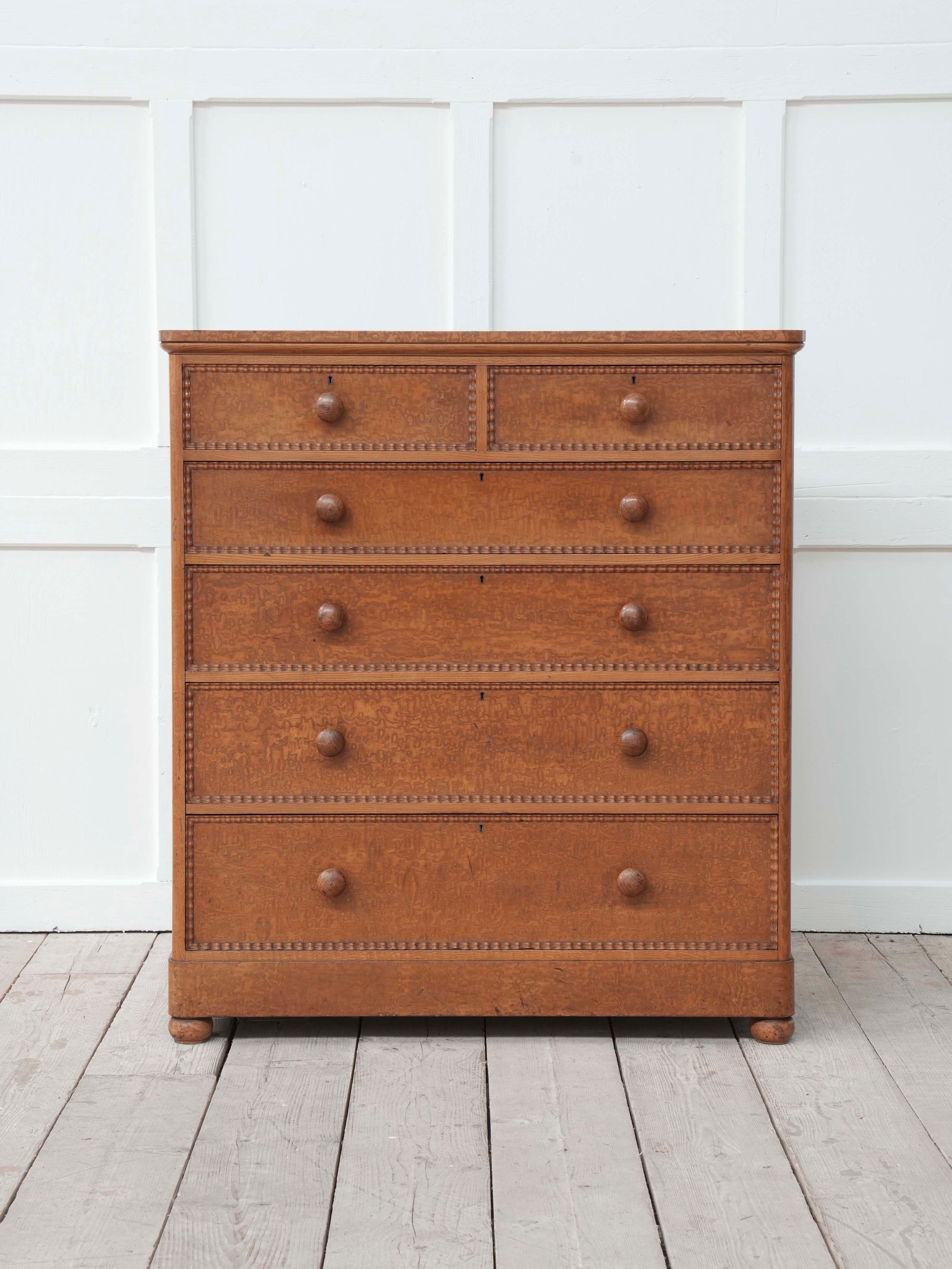 A 19th Century Burr Ash Chest of Drawers