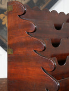 A Brass Bound Mahogany Campaign Desk Top Stationary Rack