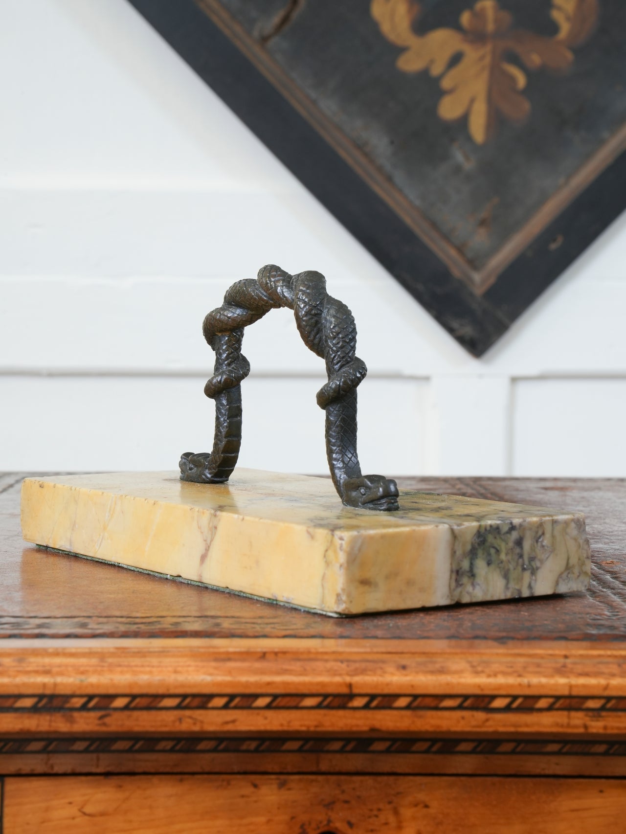 A 19th Century Marble & Bronze Paperweight