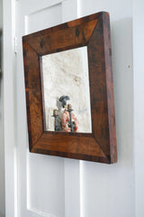 A George III Elm & Mahogany Wall Mirror