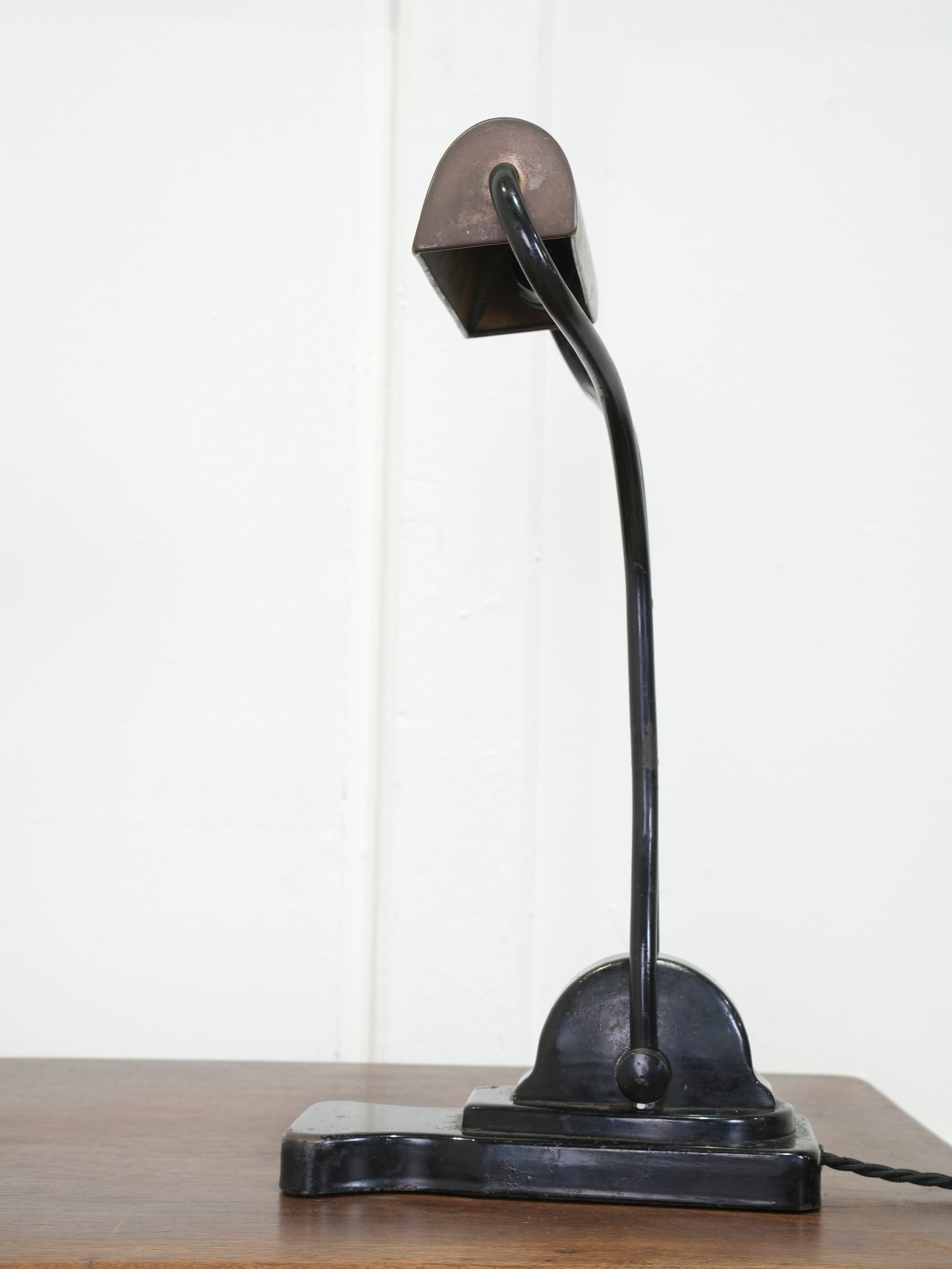 A Copper & Steel Desk Lamp