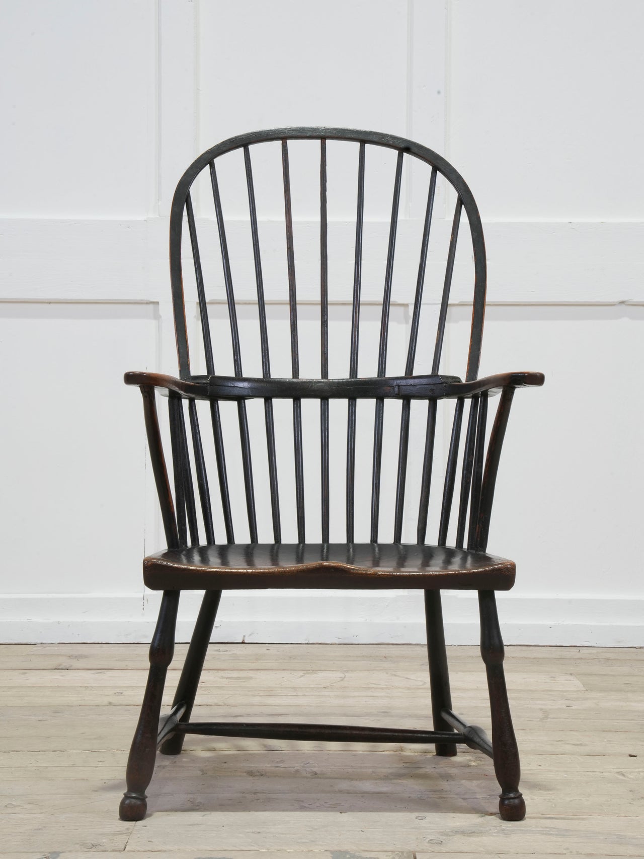 A Late 18th Century Painted Bow Backed Windsor Armchair
