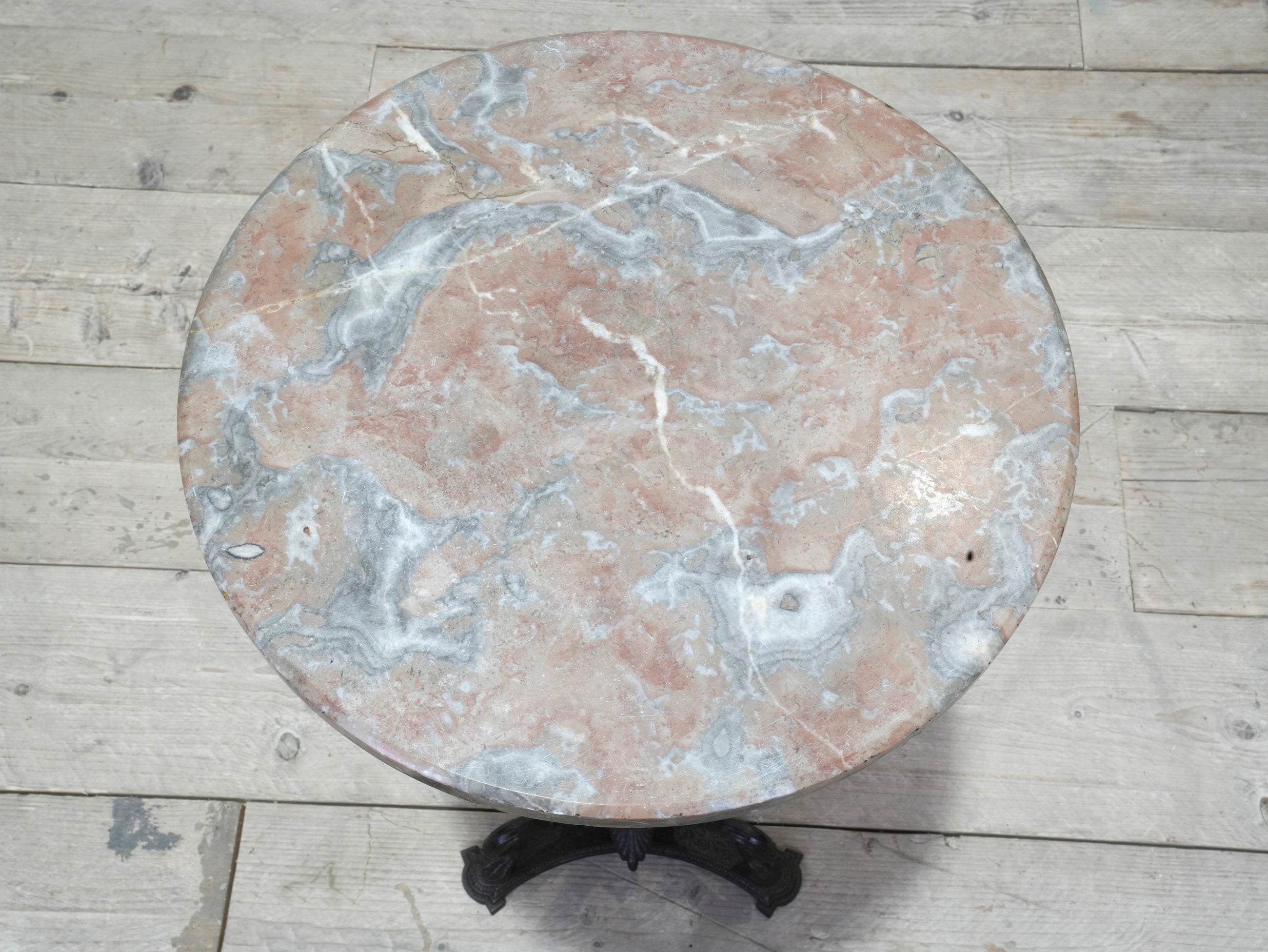A Regency Cast Iron & Marble Side Table